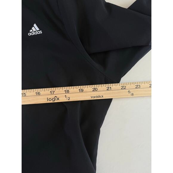 Adidas Golf Woven Womens Jacket Large Black Full Zip Pockets Lightweight Walking - Picture 10 of 12